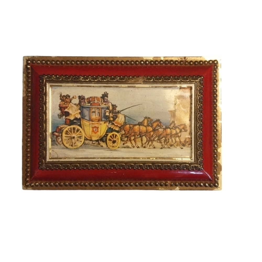 Vintage Tin Trinket box horses Klann Quality - Picture 5 of 7